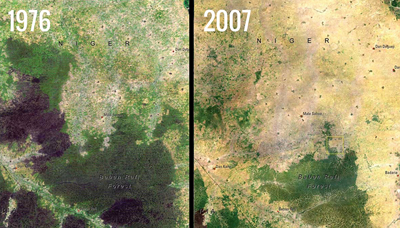 Illustration for article titled El espeluznante efecto de años de actividad humana sobre la tierra, a través de fotos de la NASA